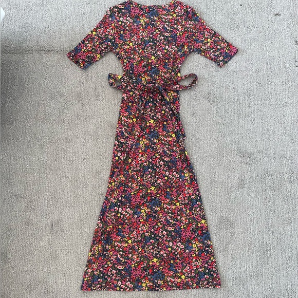 Boden NWT Women’s Maxi Dress Floral Print V Neck Fall Casual Lightweight Modest - Picture 2 of 4
